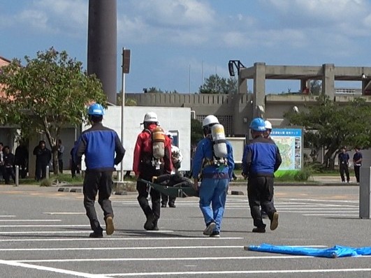 アンモニア事業所救護訓練